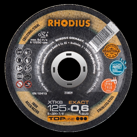 Đá cắt Rhodius siêu mỏng XTK6 126 x 0.6 x 22.23